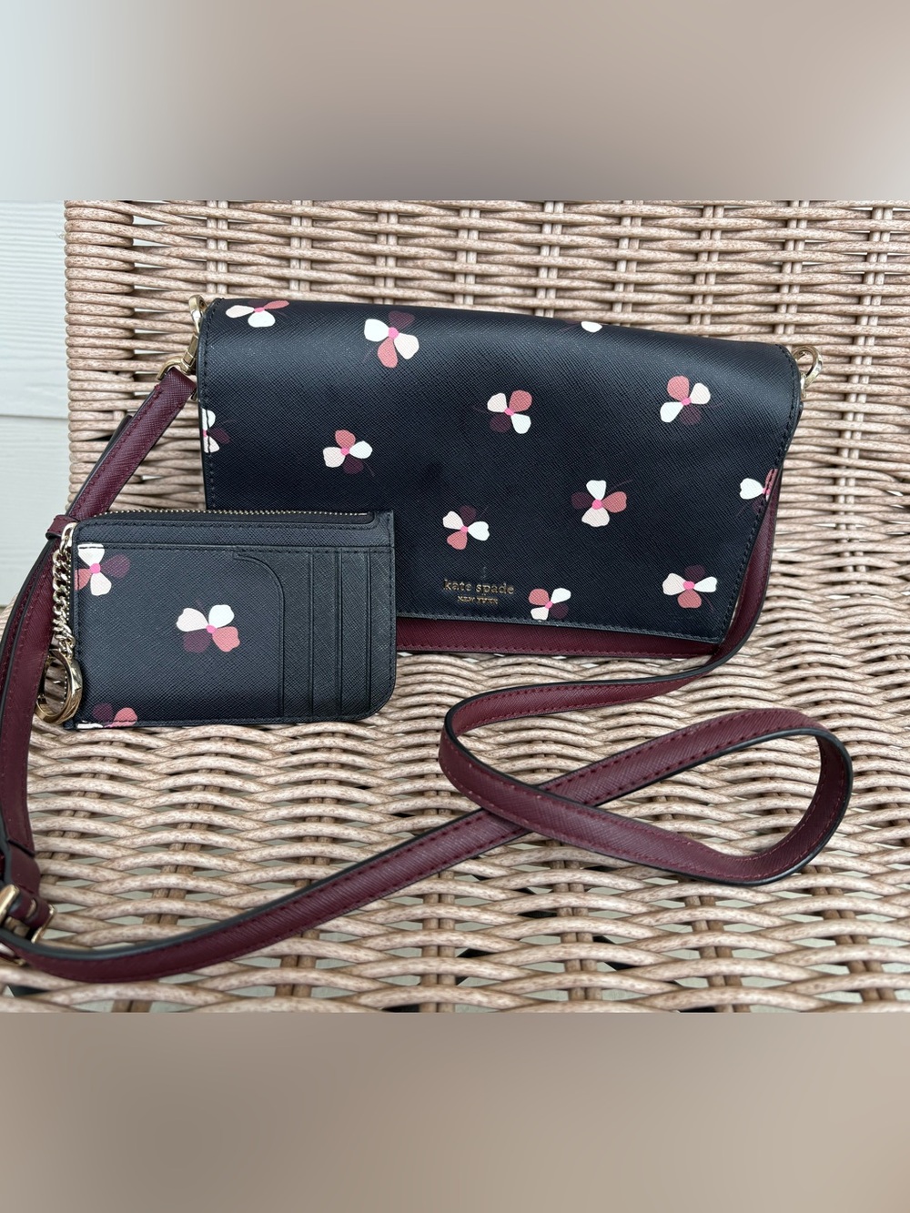 Kate Spade dusk buds Crossbody Bag with matching coin purse